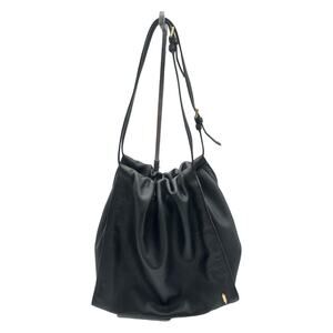 Thacker Colette Shoulder Bag Black Soft Hobo Bag pebble leather